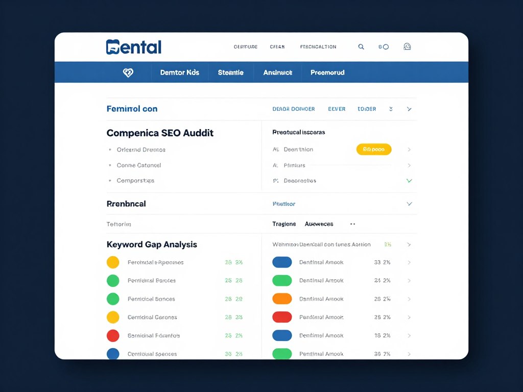 Dental SEO audit process showing website analysis