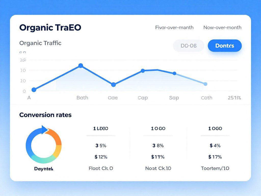Dental SEO performance dashboard with metrics