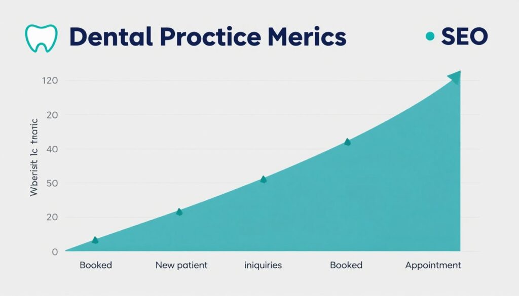 Dental practice growth chart showing increased patient acquisition
