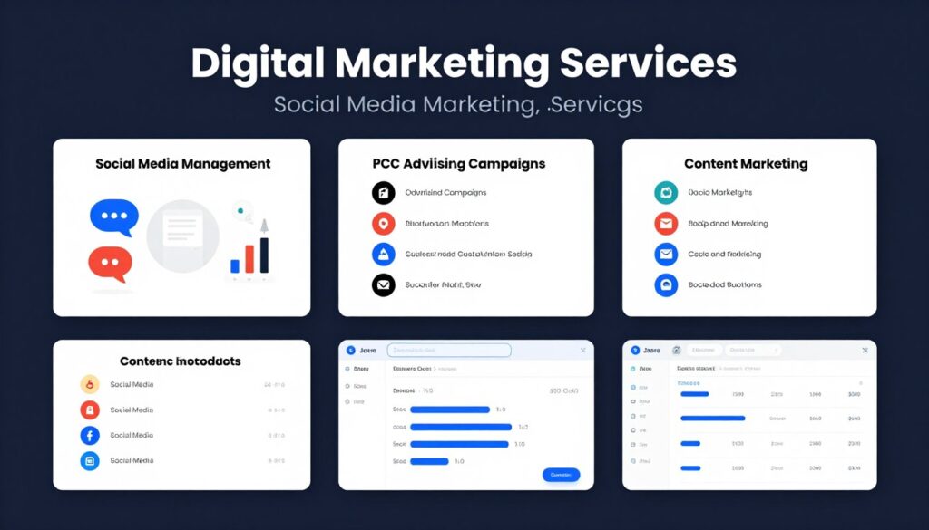 Digital Marketing Services in Jaora showing social media and PPC campaigns