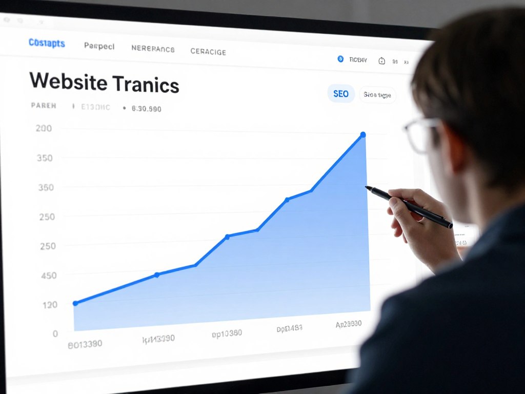 Graph showing increased website traffic from Oklahoma SEO services