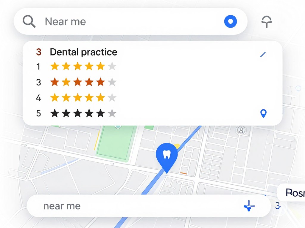 Local SEO for dental practices showing Google Maps results