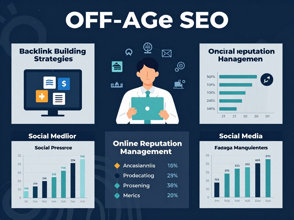 Off-page SEO strategies for Jaora businesses showing backlink building