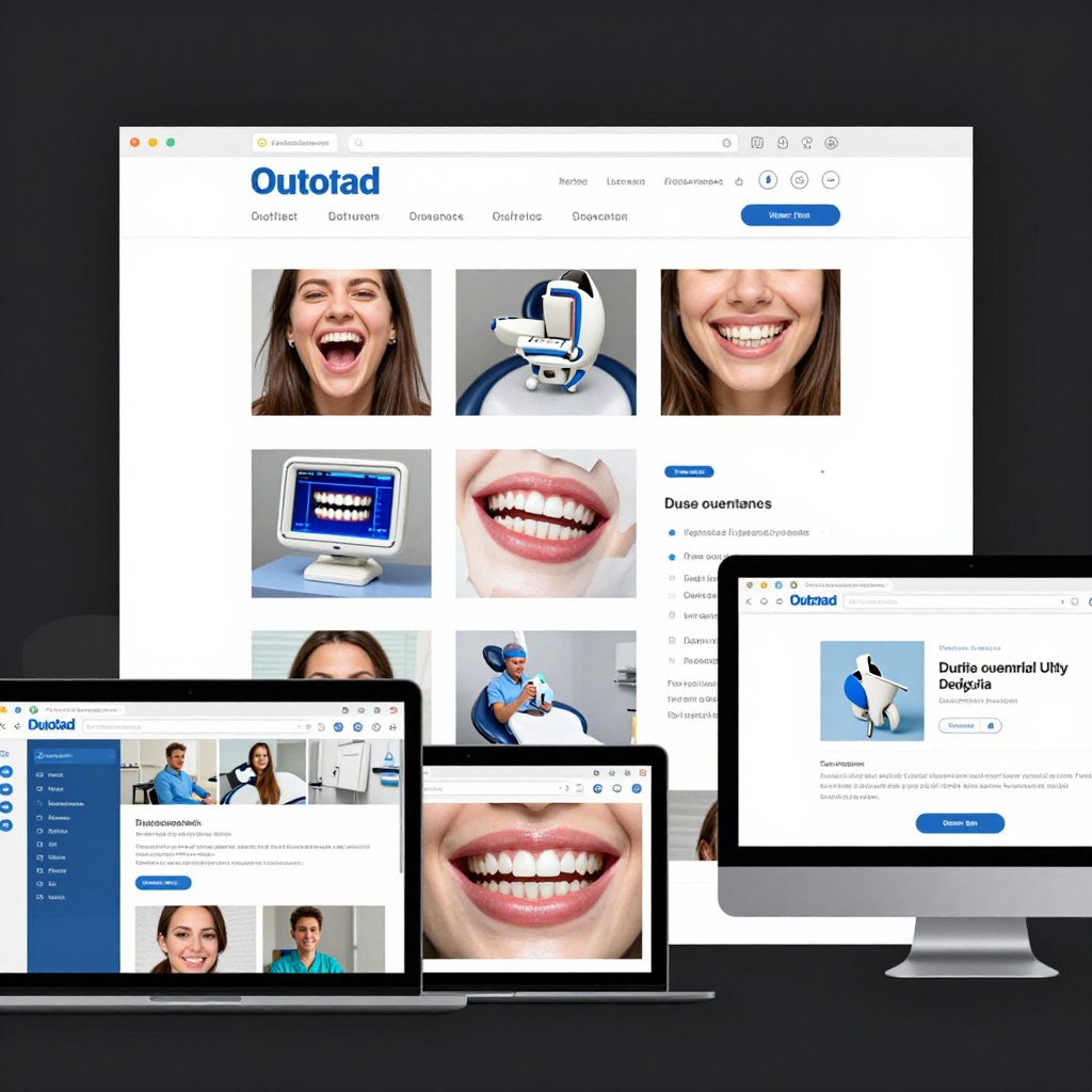 Outdated dental website with poor user experience