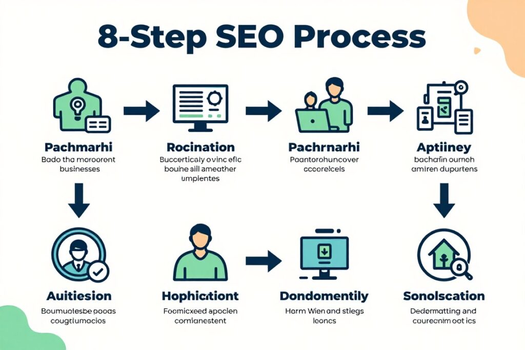 SEO process workflow for Pachmarhi businesses