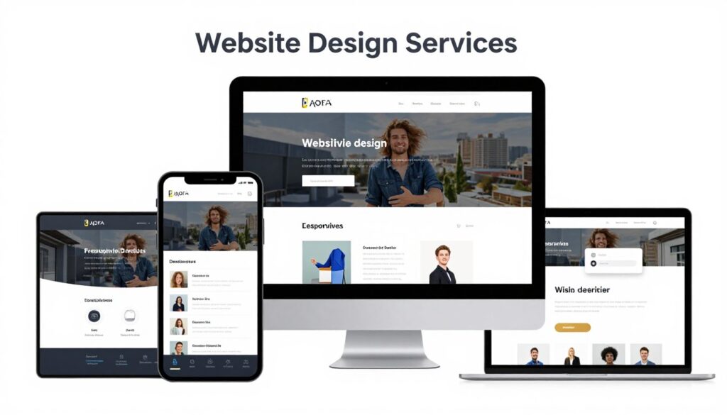 Website Design Services in Jaora showing responsive website layouts