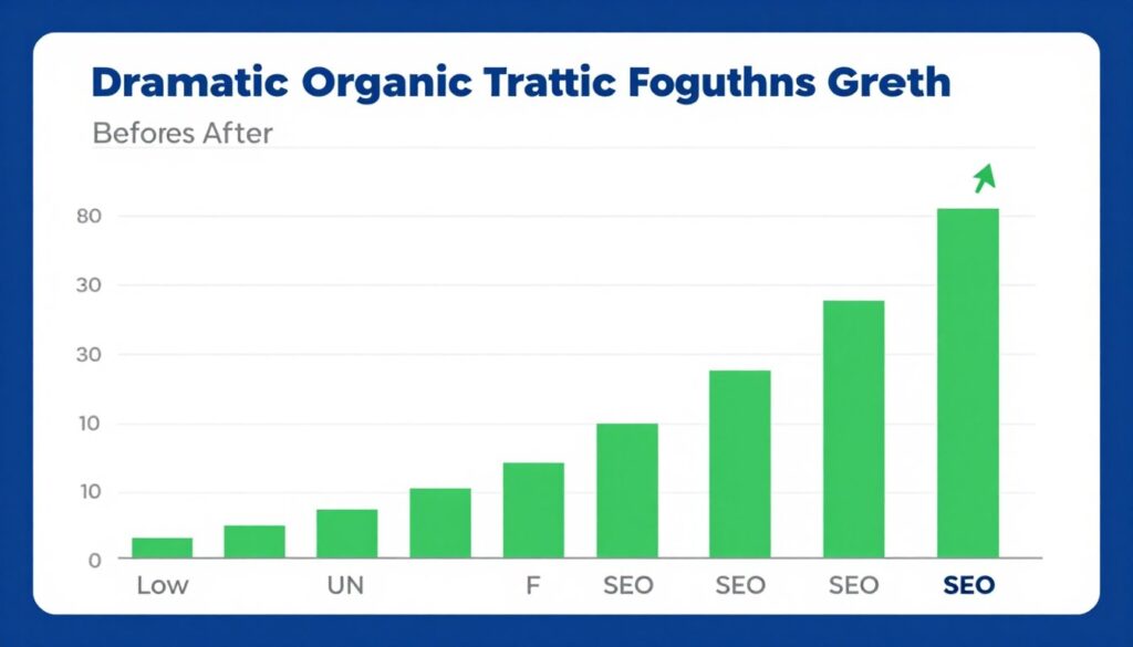 Adult ecommerce SEO results showing before and after traffic growth